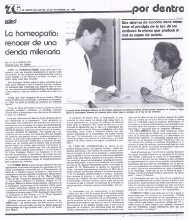 Renacimiento de la homeopatía como alternativa de tratamiento natural en Puerto Rico, testimonios de pacientes exitosos