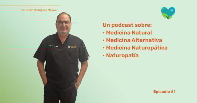 Portada del podcast sobre medicina natural, abordando la salud integral y enfoques naturopáticos.