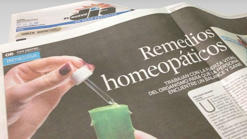 Sobre artículo de homeopatía en el periódico El Nuevo Día