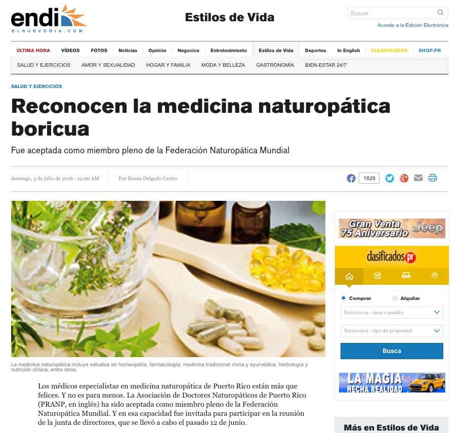 Reconocen la medicina naturopática boricua ENDI